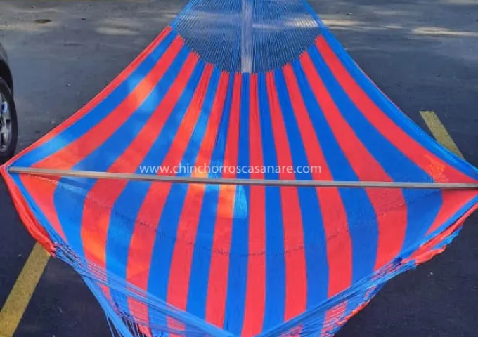 Chinchorro Tradicional Franjas Naranja y Azul - Vista 1